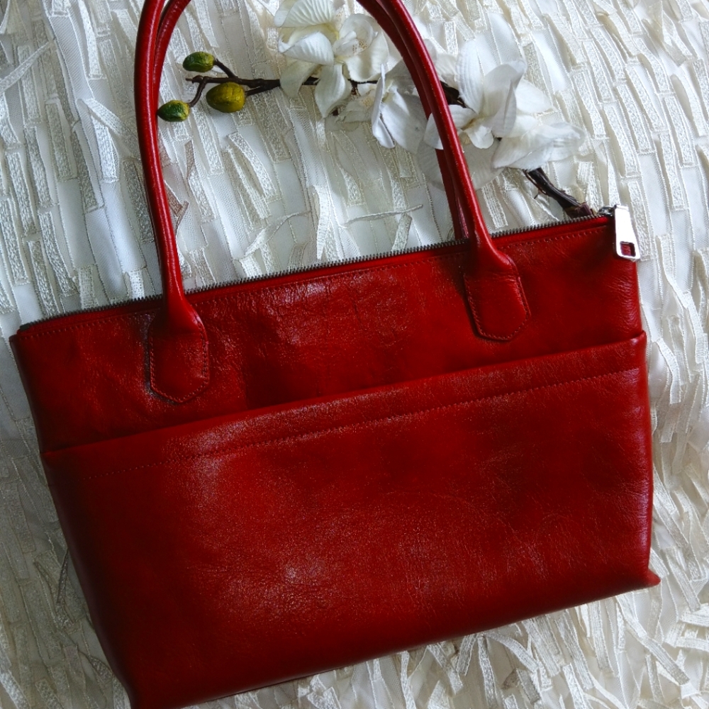 HOBO International Red Leather Tote